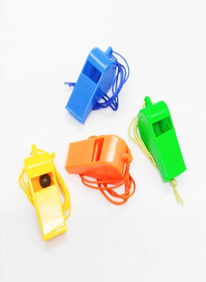 سينو صفارة ألعاب، صفارة بخيط نايلون، صفارة أمان، ألعاب مرئية، أدوات إصدار ضوضاء لألعاب الأولاد والبنات المدرسية - عبوة من 4 صفارات بي بي - Image 3